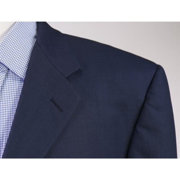 Hickey Freeman Solid Navy Blue 3-Btn Blazer Jacket 44R - Picture 4 of 8